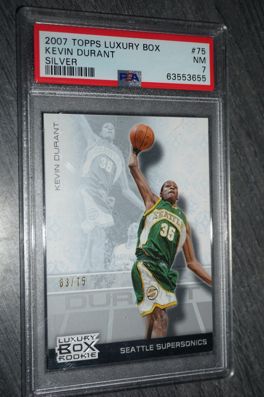 2007 Topps Luxury Box Kevin Durant Silver  75 Nm PSA 7 /75