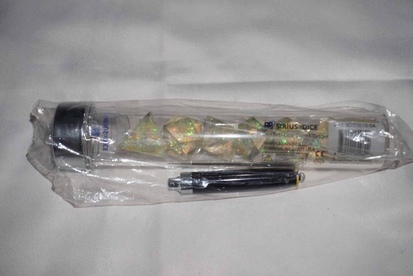 Sirius Dice Clear Cloak & Dagger Dice Set NEW