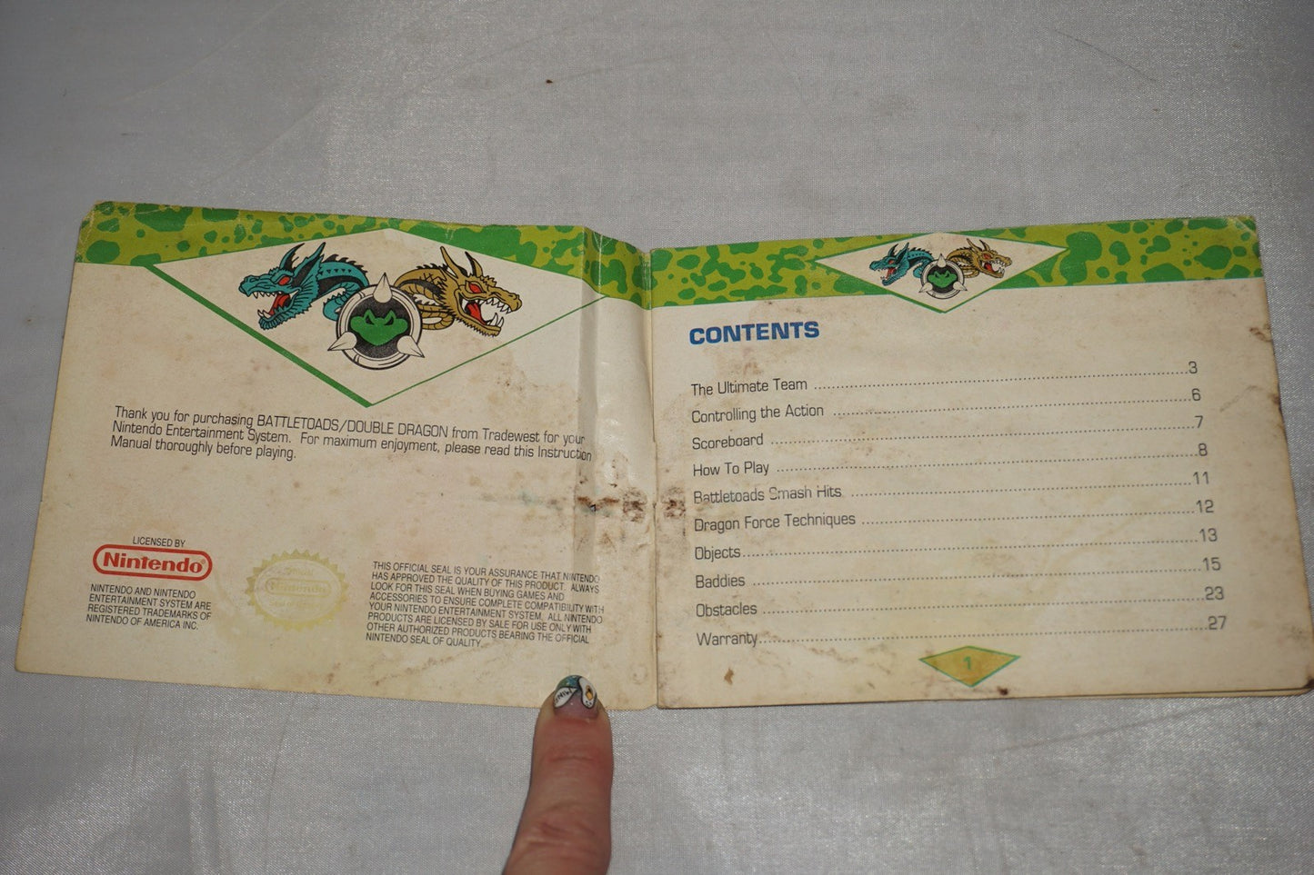 Battletoads/Double Dragon (Nintendo NES) Complete in Box CIB