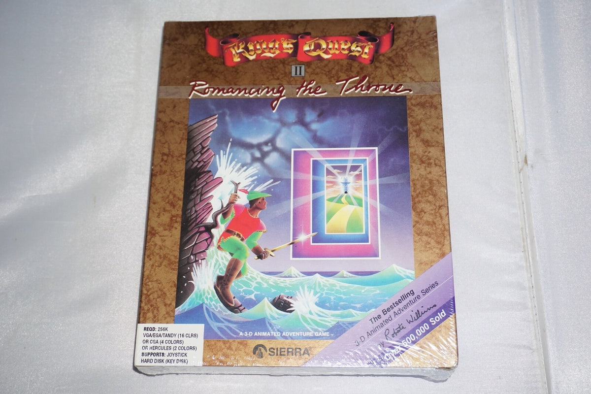 King's Quest II Romancing the Throne (PC MS Dos 3.5" Disk) NEW Sealed Big Box 2