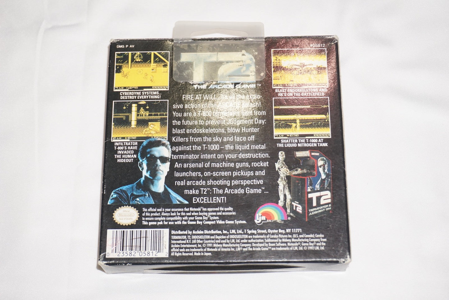 T2 Arcade Game Terminator 2 (Game Boy Gameboy) Complete in Box w/ Reg CIB