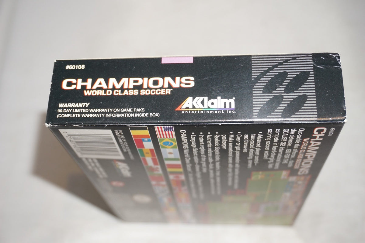 Champions World Class Soccer (Super Nintendo SNES) Complete Box w/ Reg Card CIB