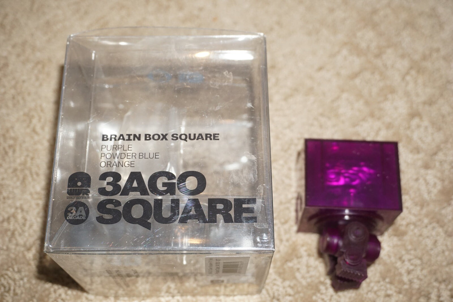 3A 3ago Square Brain Box Purple 3" Figure