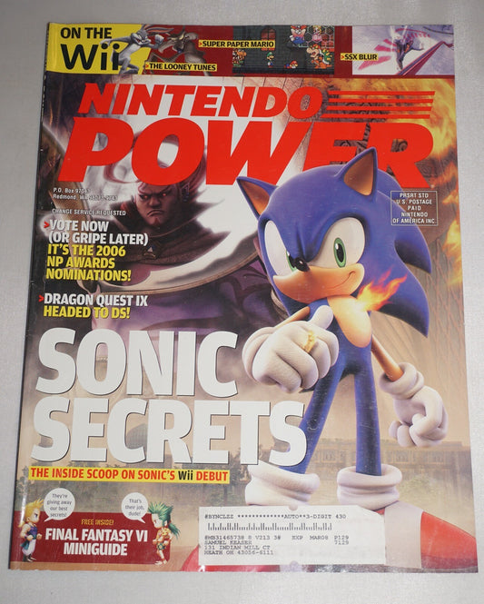Nintendo Power Vol 213 Sonic Secrets Magazine #3 Poster