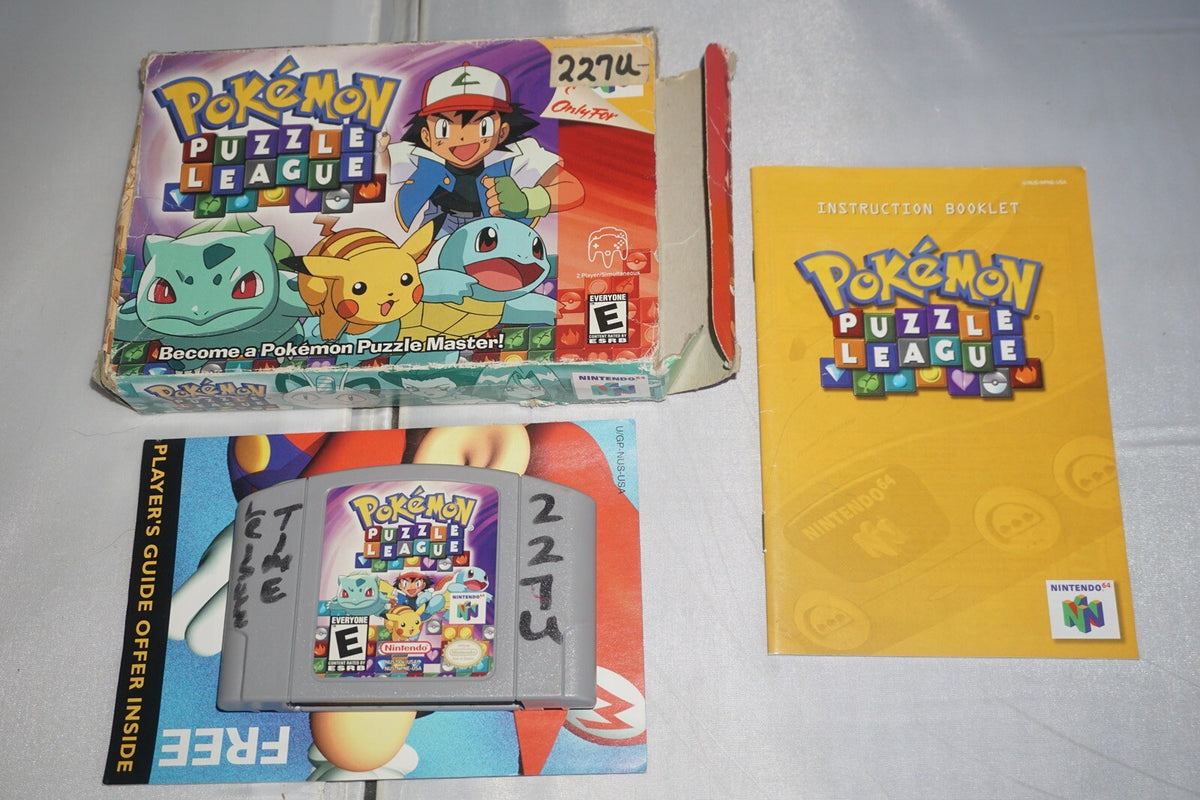 Pokemon Puzzle League (Nintendo 64 N64) Complete in Box CIB