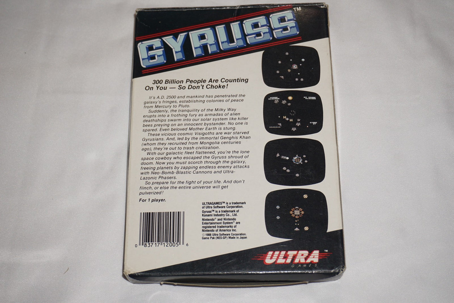 Gyruss (Nintendo NES) Complete in Box CIB