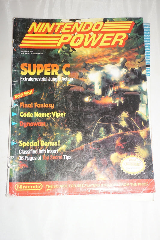 May/June 1990 Super Contra Nintendo Power Magazine #9 Map