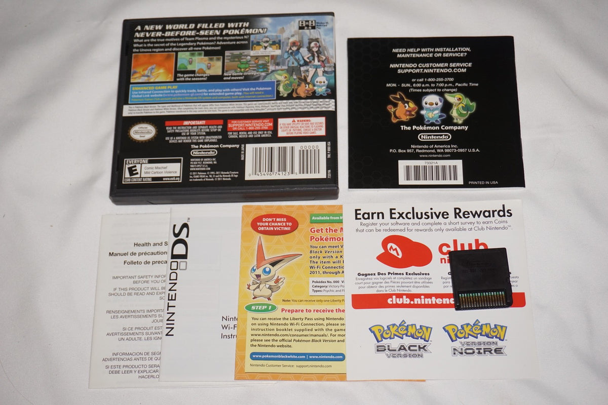 Pokemon Black (Nintendo DS) Complete Authentic