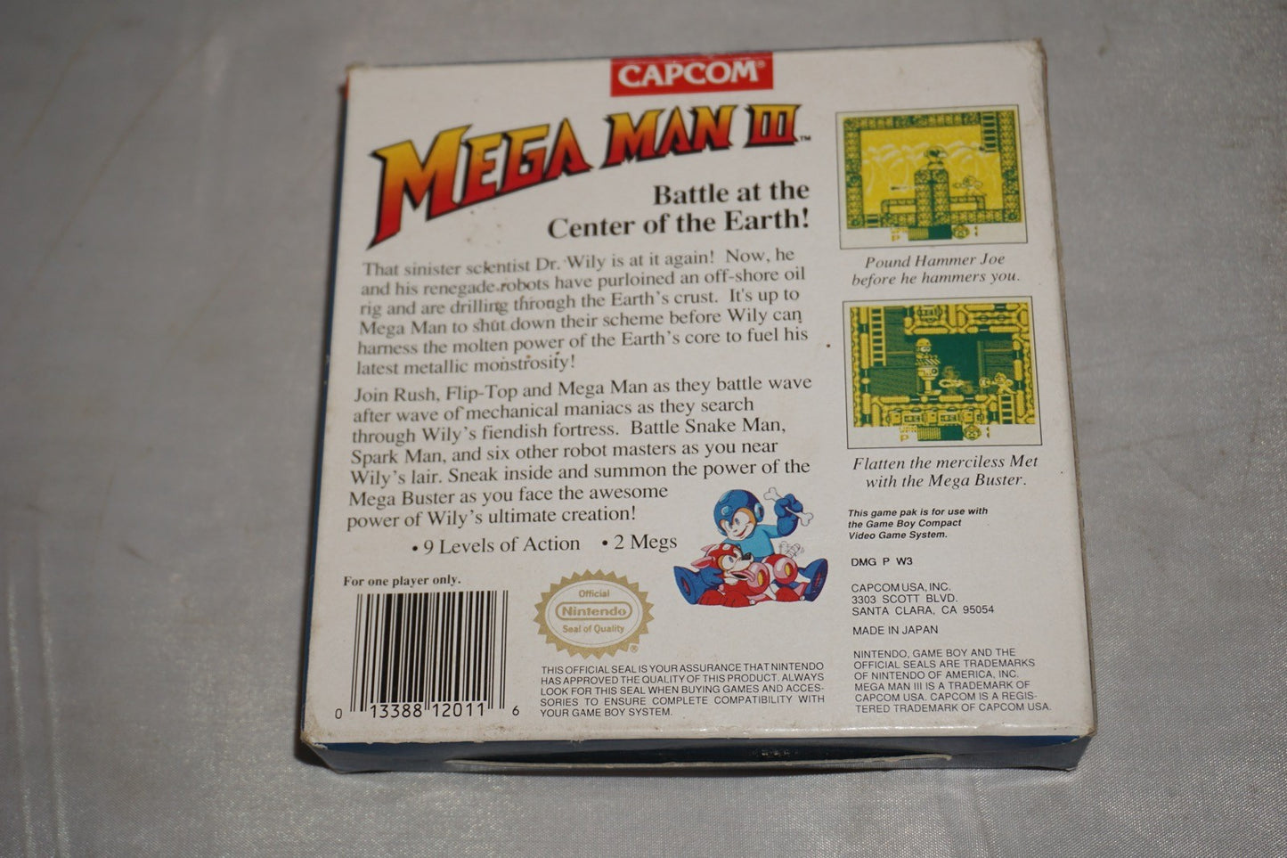 Mega Man III 3 (Nintendo Gameboy Game Boy GB) Complete CIB