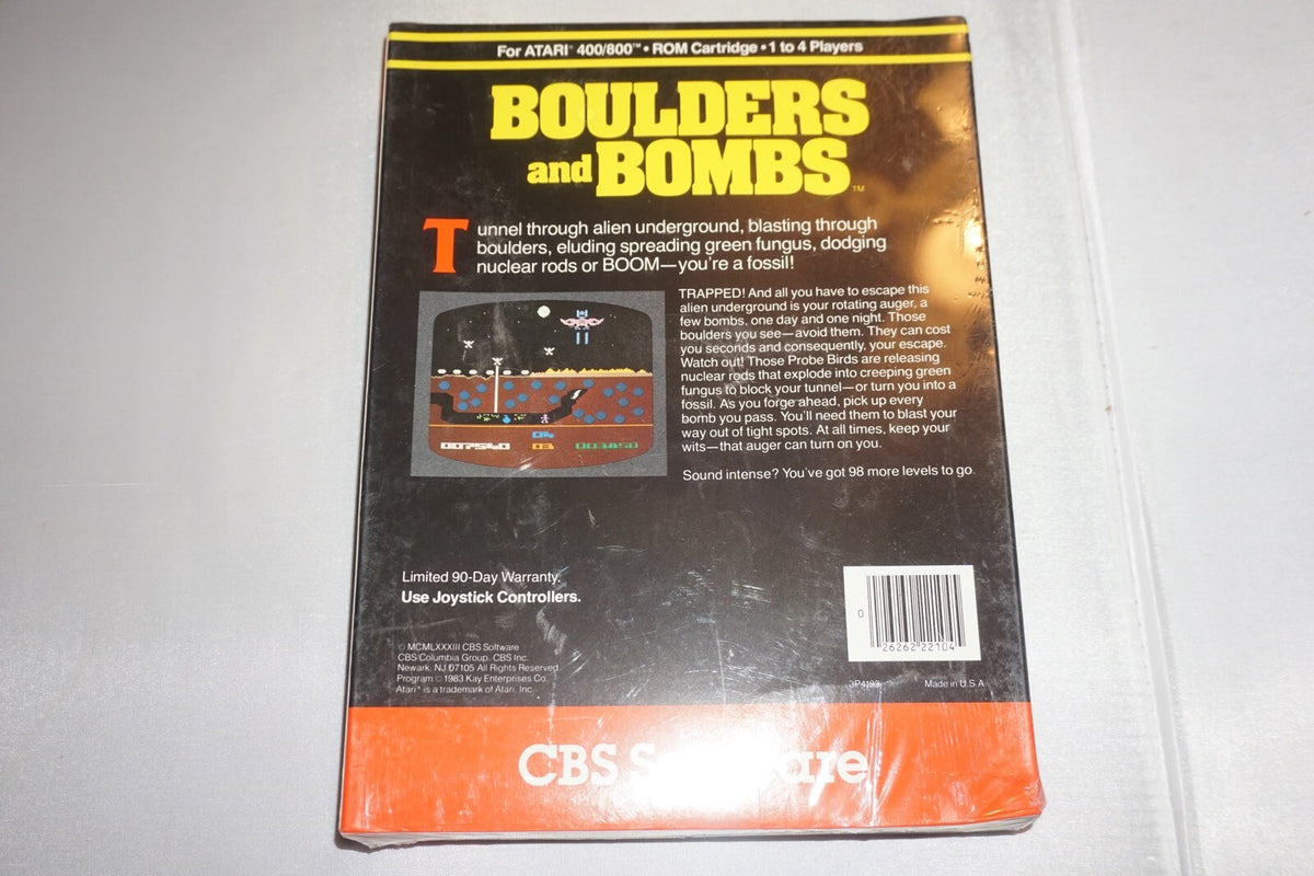 Boulders And Bombs (Atari 400/800) NEW Sealed In Box