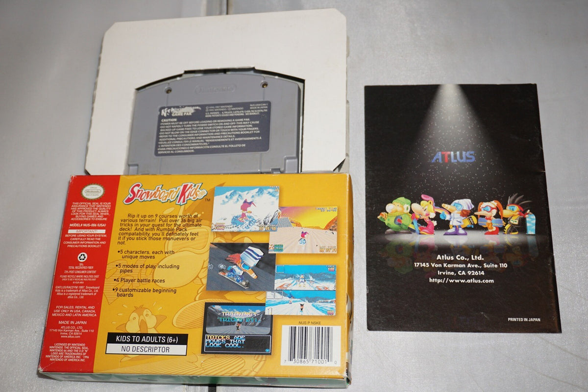 Snowboard Kids 1 (Nintendo 64 N64) Complete in Box CIB