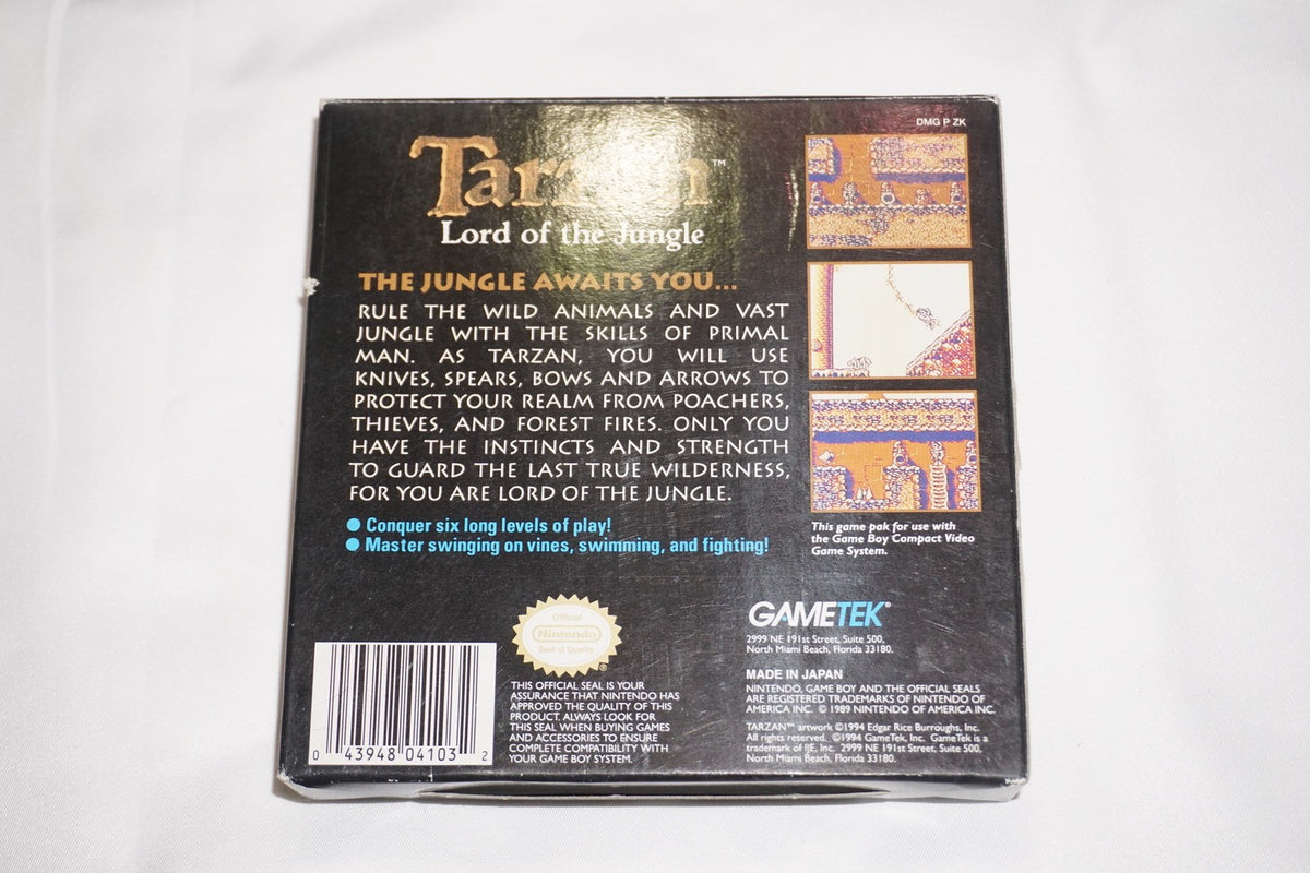 Tarzan Lord of the Jungle (Nintendo Game Boy Gameboy) Complete in Box CIB