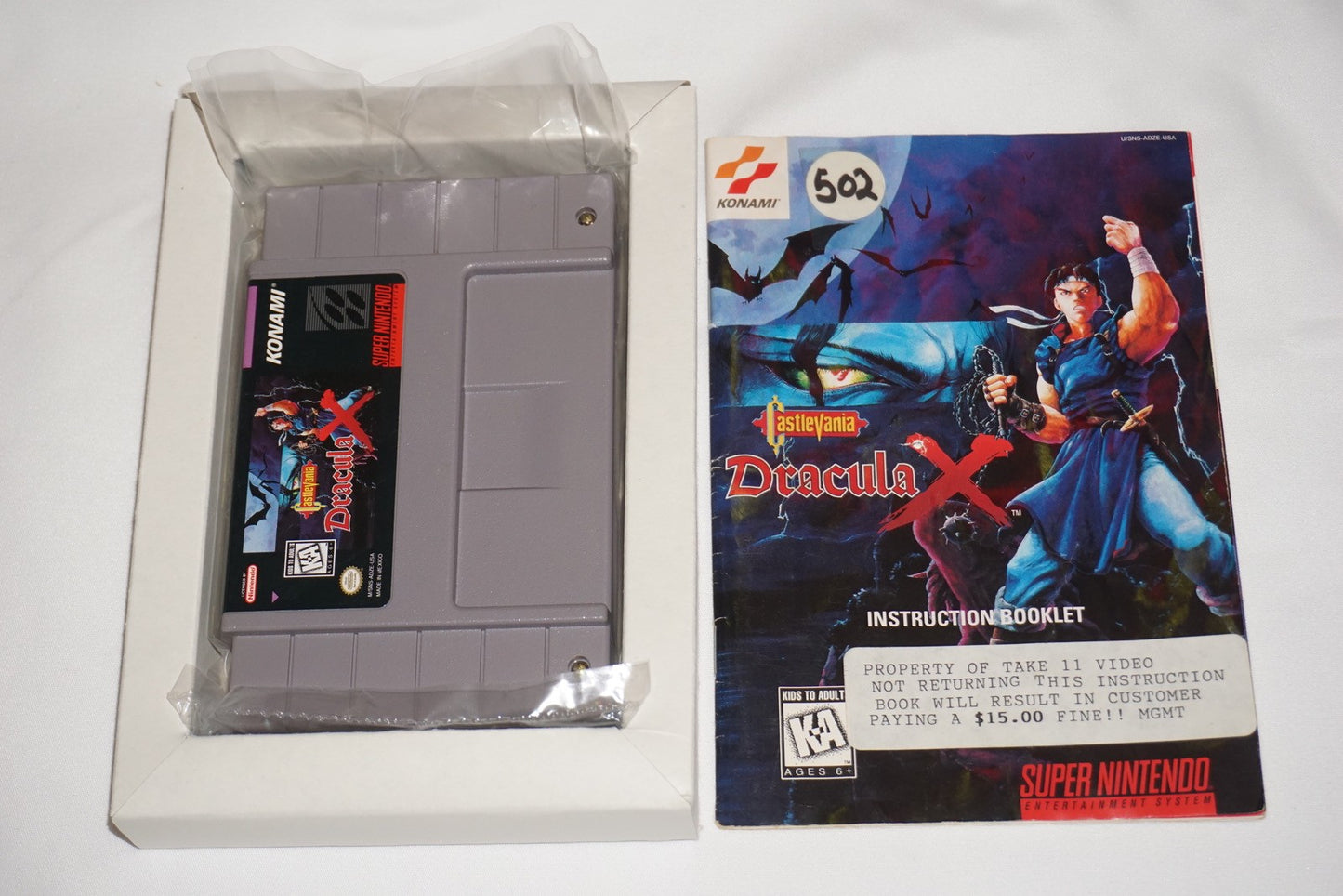 Castlevania Dracula X (Super Nintendo SNES) Complete in Box CIB