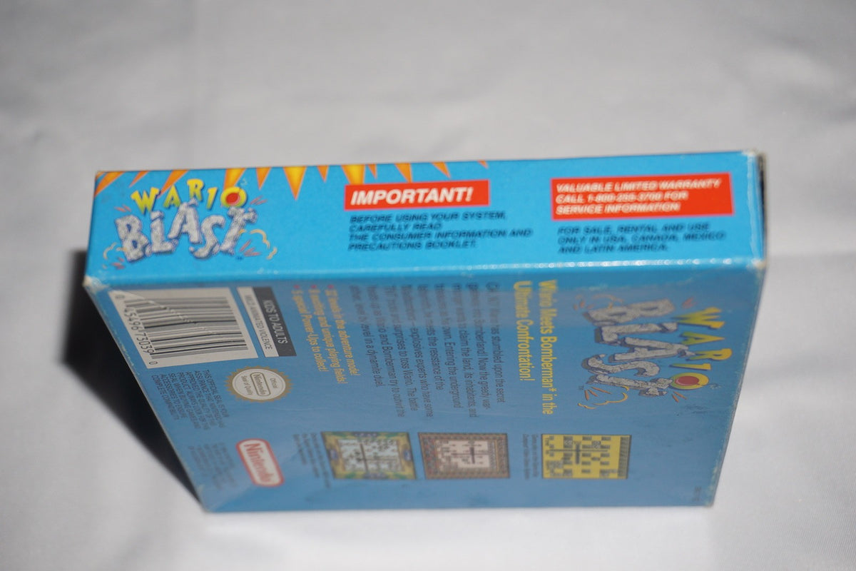 Wario Blast (Gameboy Game Boy GB) Complete CIB Authentic