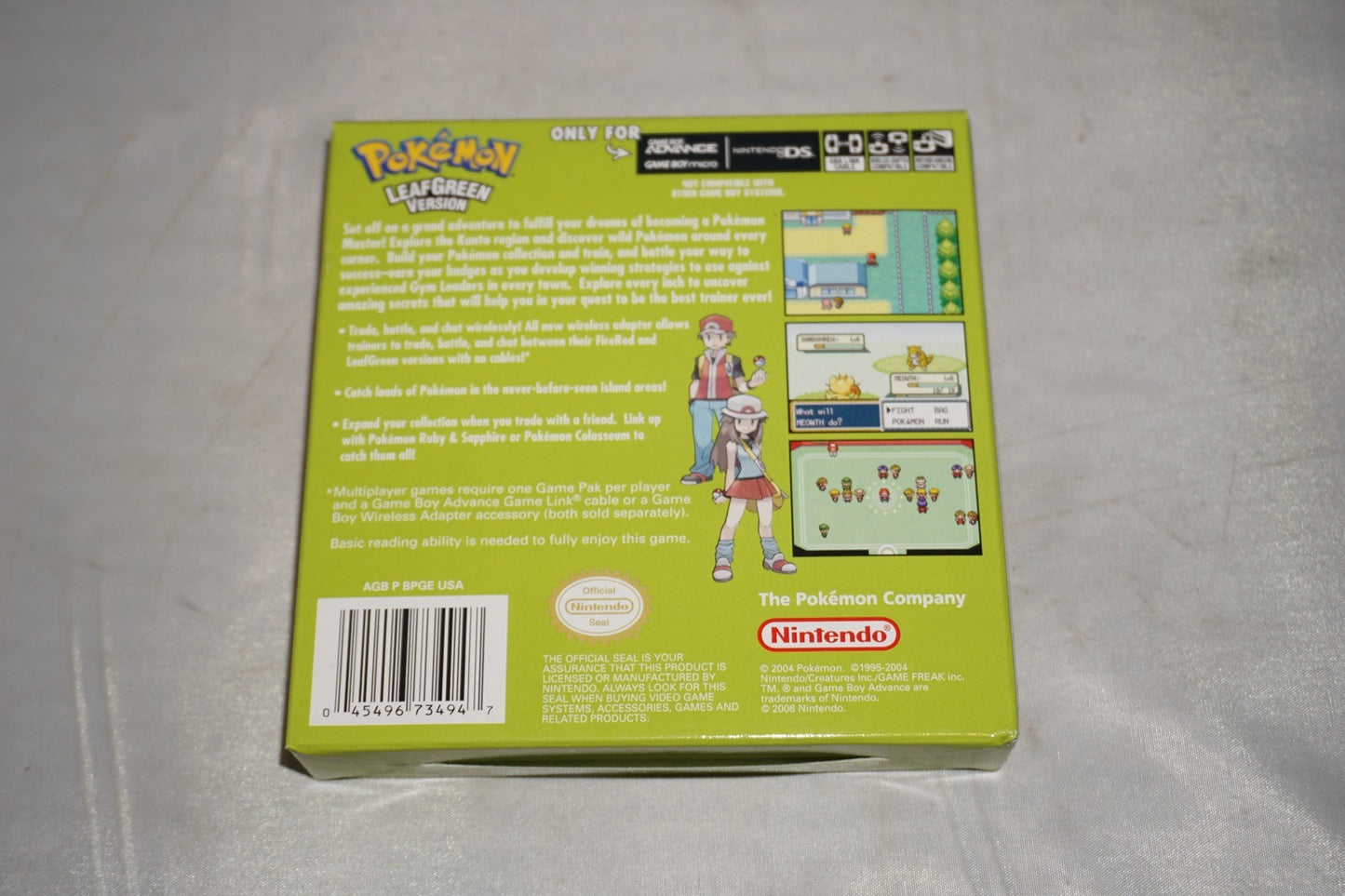 Pokemon Leaf Green PC (Gameboy Advance GBA) Complete CIB Authentic Near Mint