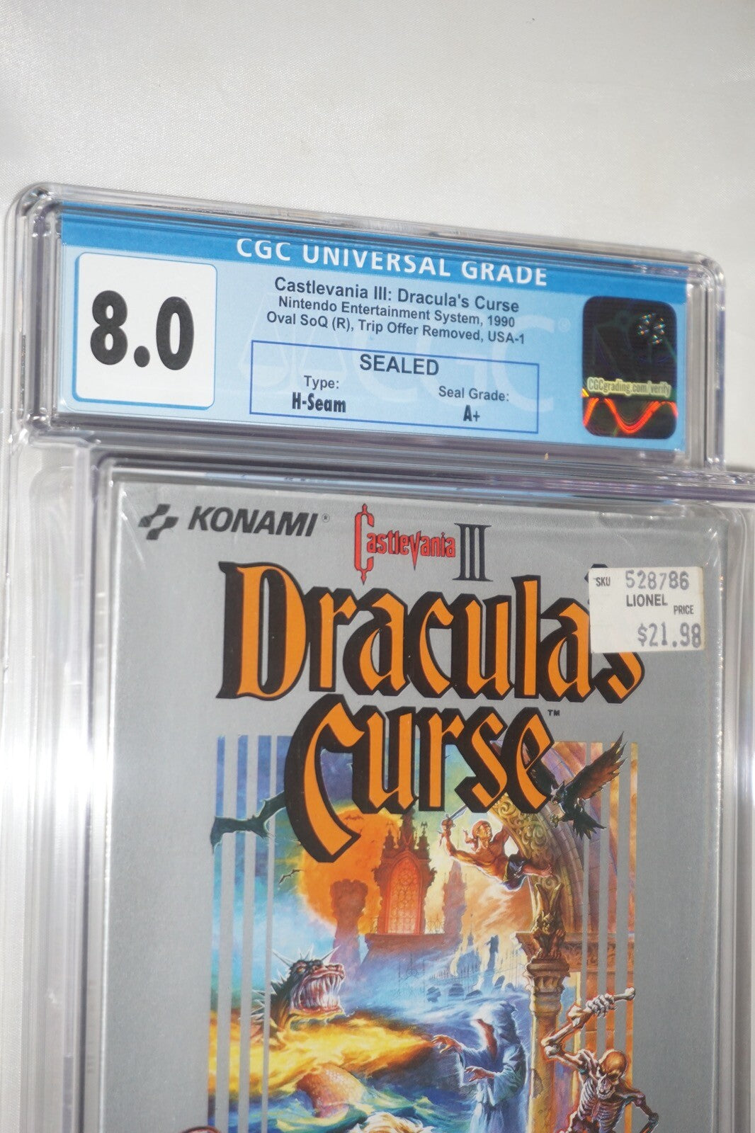 Castlevania III: Dracula's Curse (Nintendo NES) CGC 8.0 A+ NEW Sealed