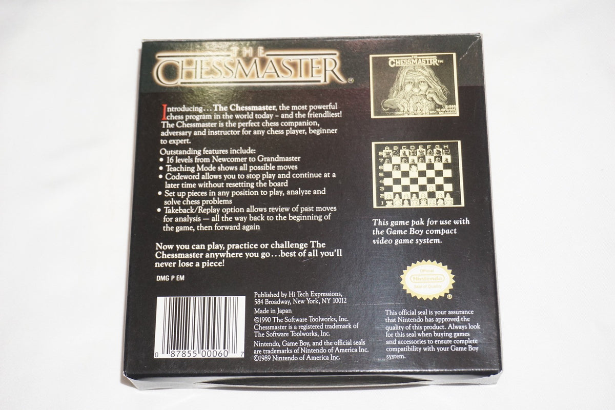Chessmaster (Nintendo Game Boy Game Boy) Complete in Box w/ Reg CIB