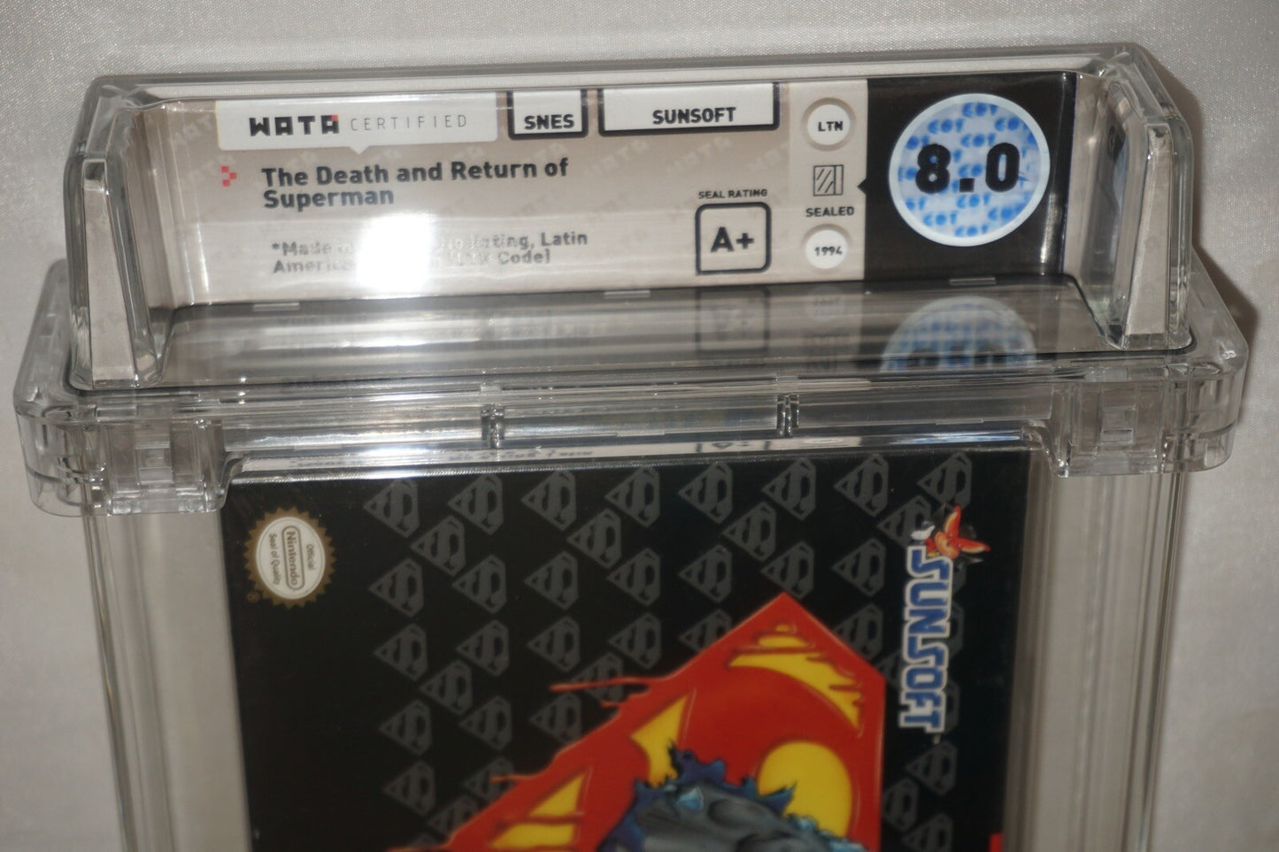 Death and Return of Superman (Super Nintendo SNES) NEW Sealed WATA 8.0 A+