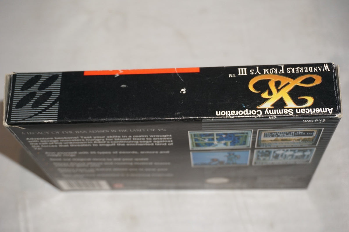 Ys III Wanderers from Y's (Super Nintendo SNES) Complete in Box CIB