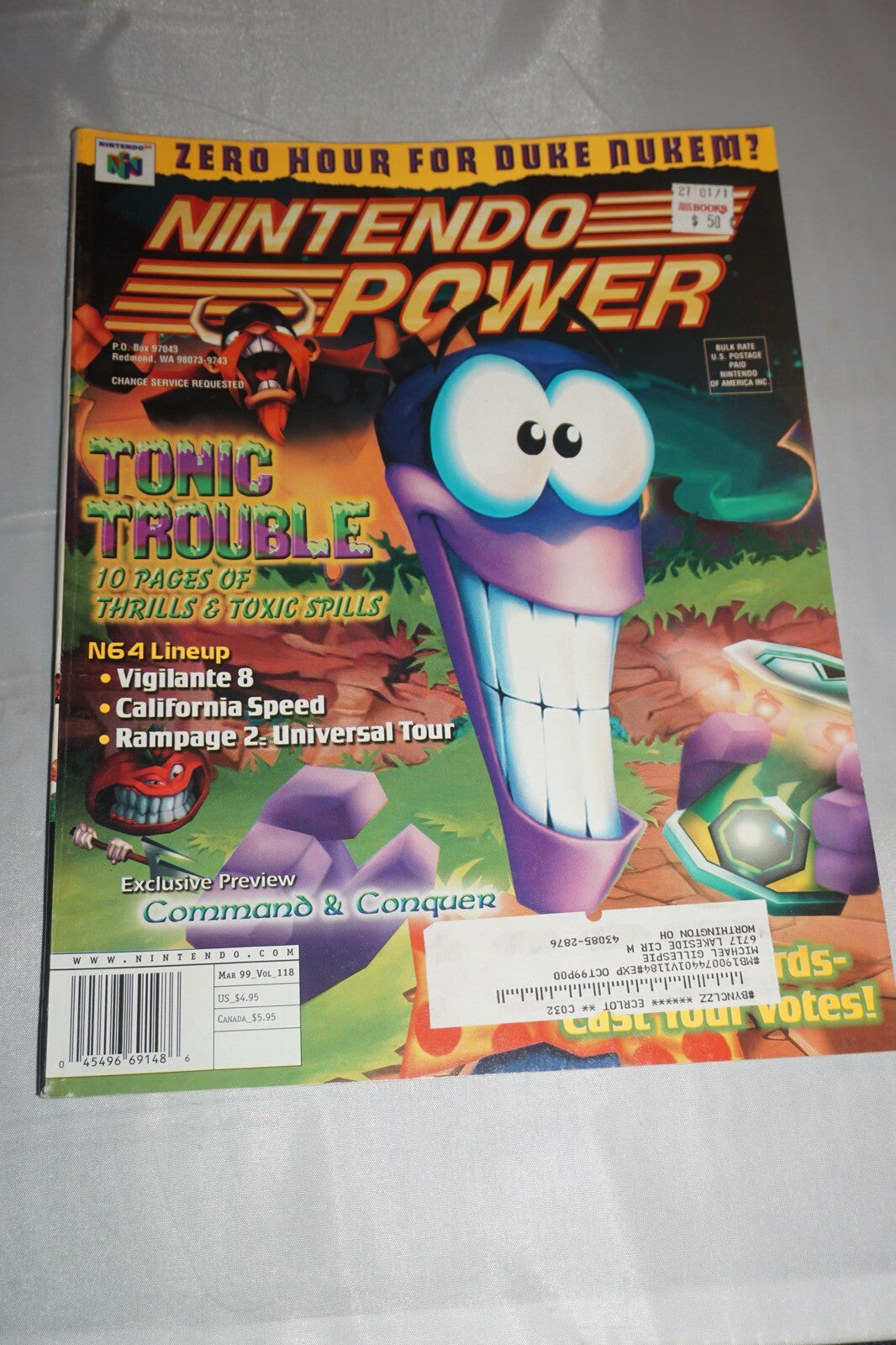 Nintendo Power Vol 118 Tonic Trouble Magazine #2 Poster Charmeleon Pokemon NM