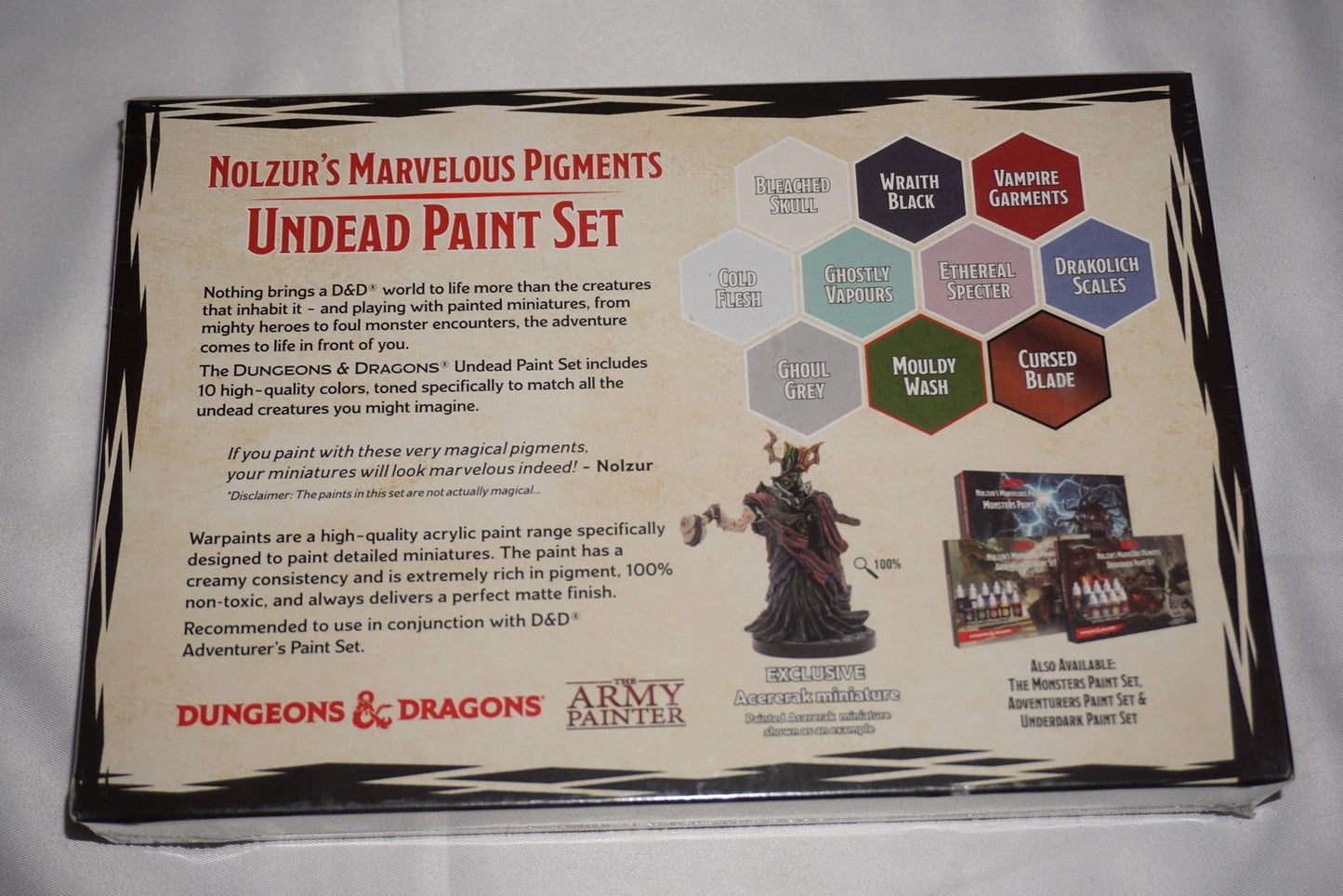 Nolzur's Marvelous Pigments Undead Paint Set NEW