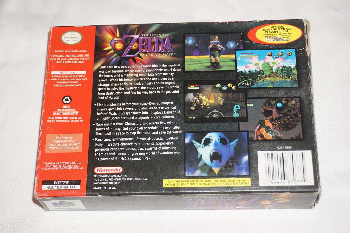 Legend of Zelda Majora's Mask (Nintendo 64 N64) Complete in Box CIB