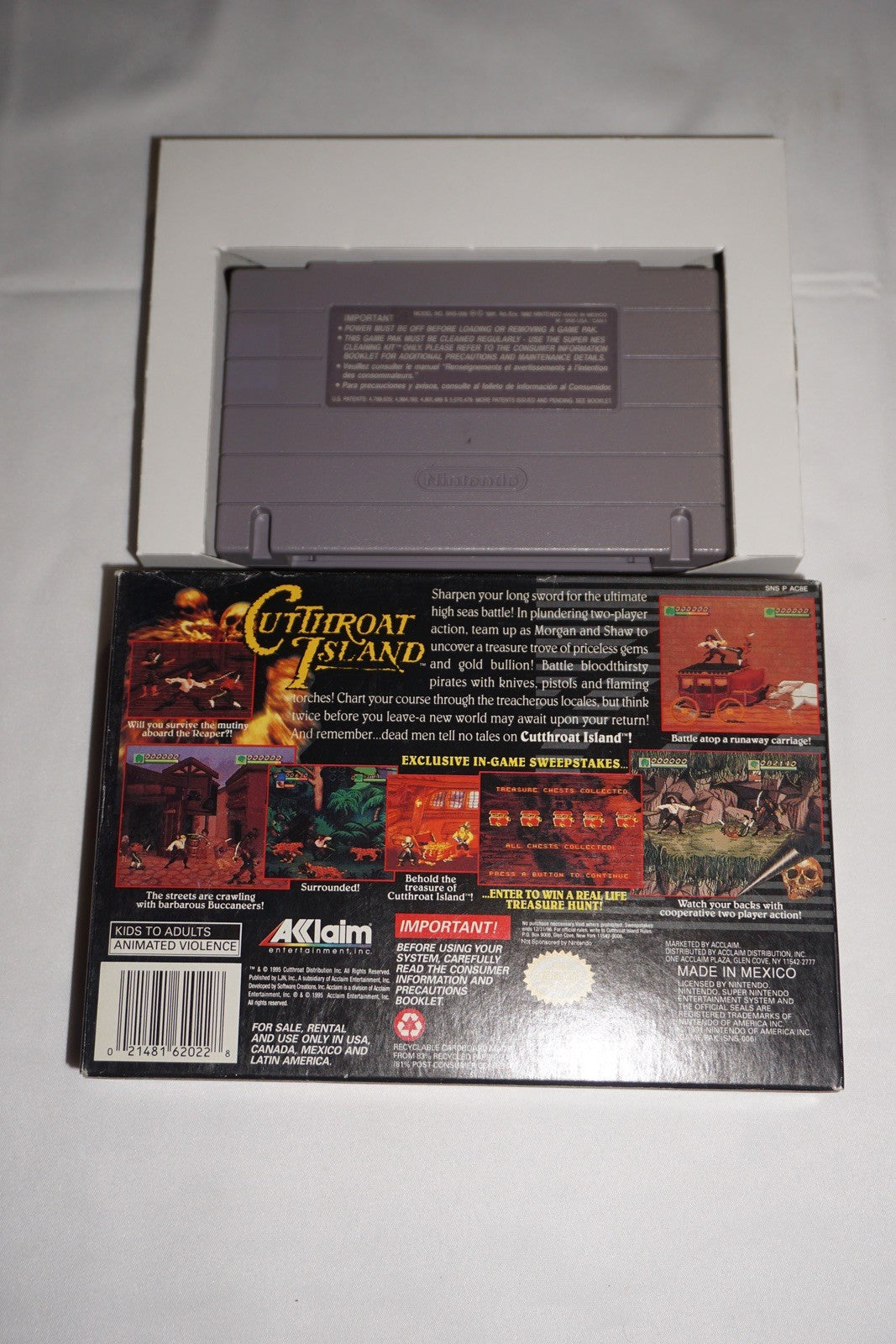Cutthroat Island (Super Nintendo SNES) with Box No Manual