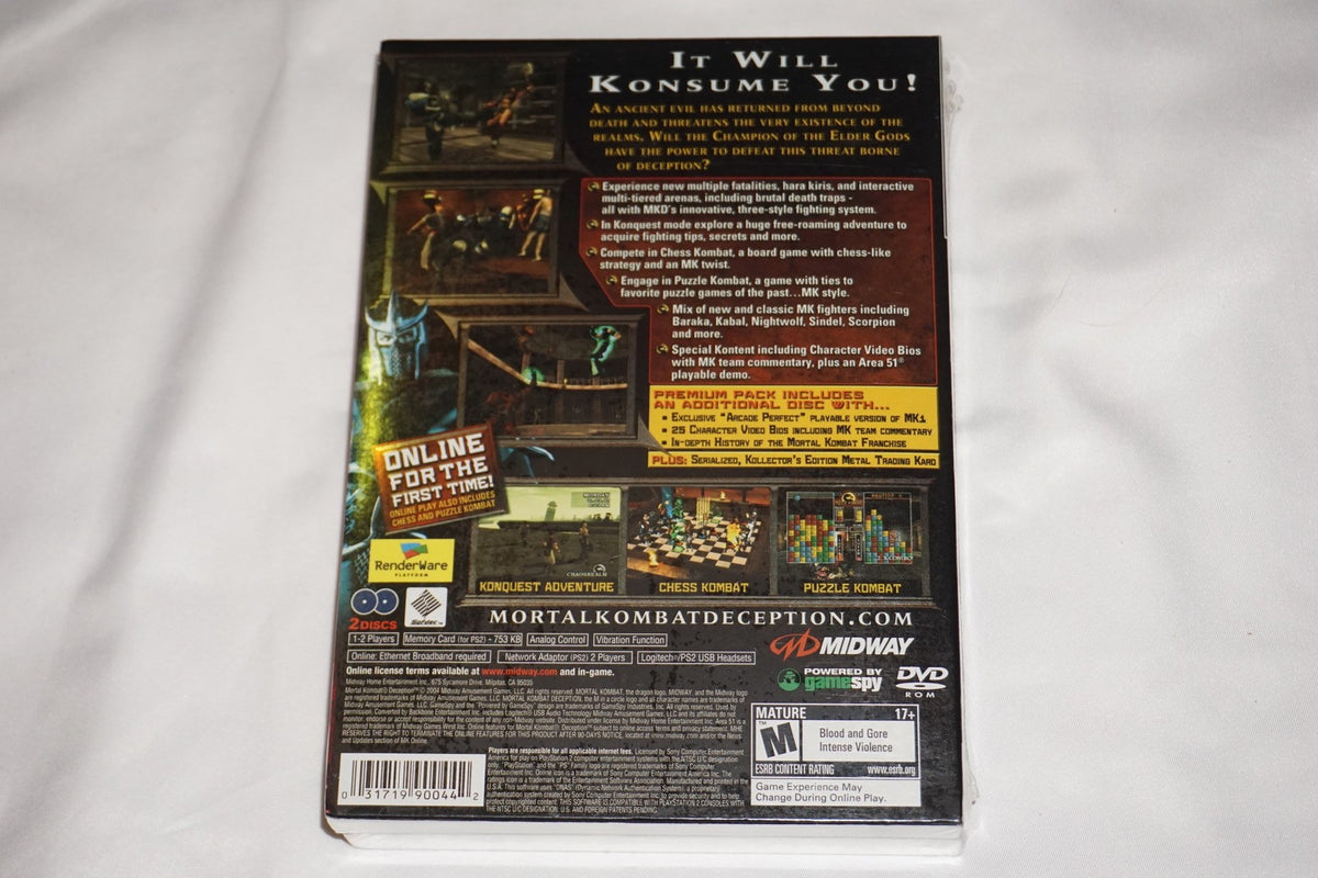 Mortal Kombat Deception Premium Pack (Sony Playstation 2 ps2) NEW Sealed