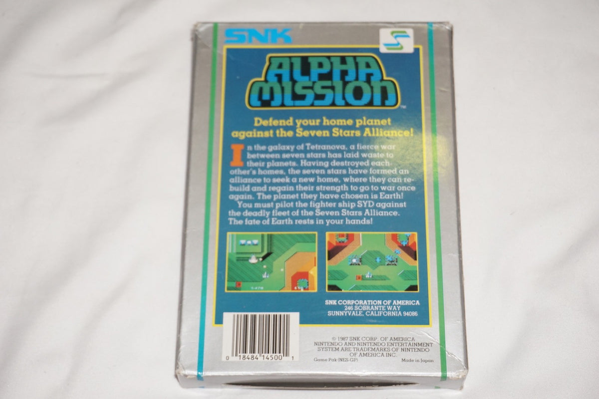 Alpha Mission (Nintendo NES) Complete in Box CIB