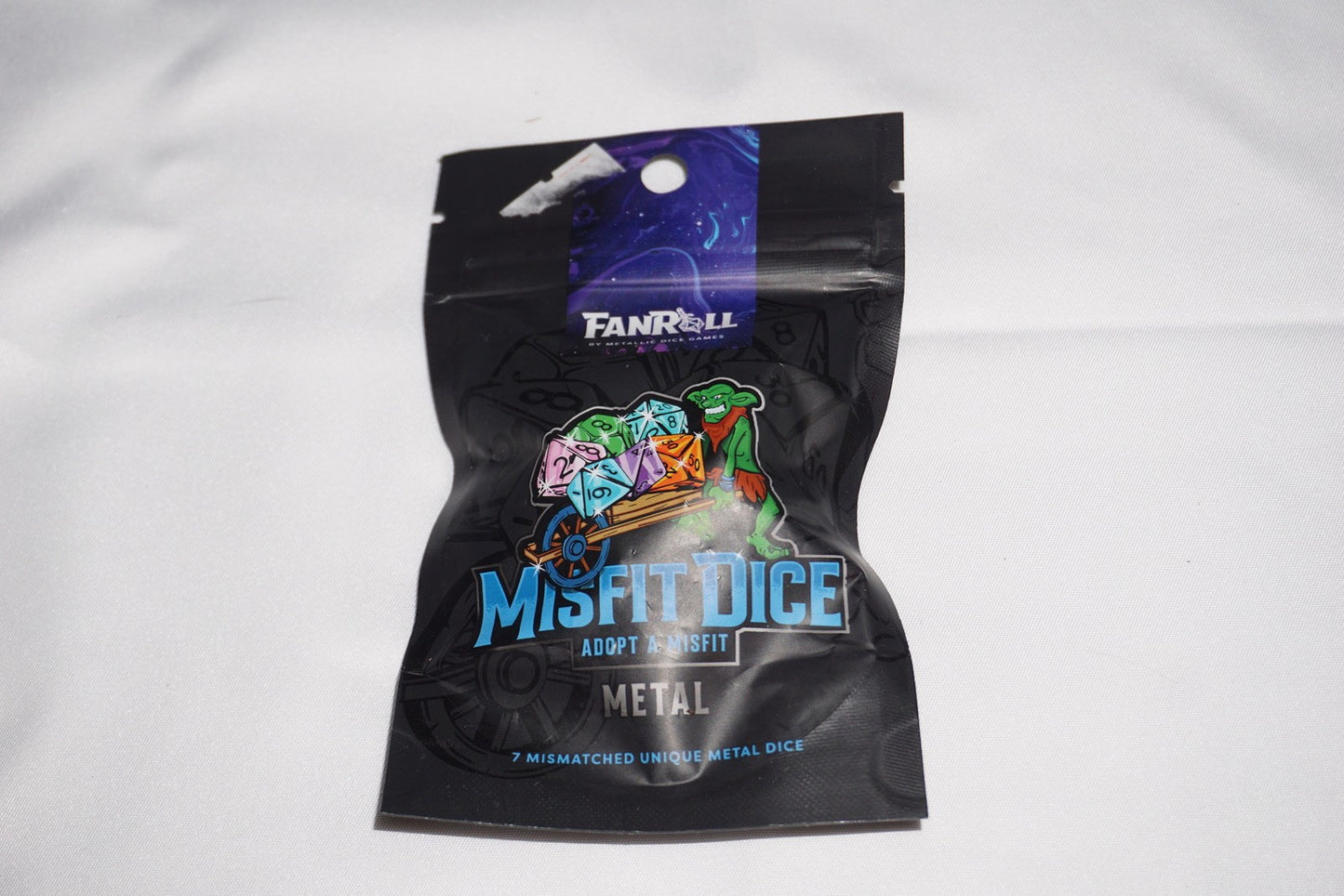Fanroll By Mdg Mystery Misfit Metal Polyhedral Dice Set 7 Pieces 16mm Dice NEW