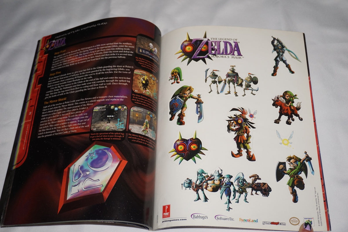 Legend Of Zelda Majora's Mask Prima Strategy Guide Nintendo 64 n64 w/ Stickers