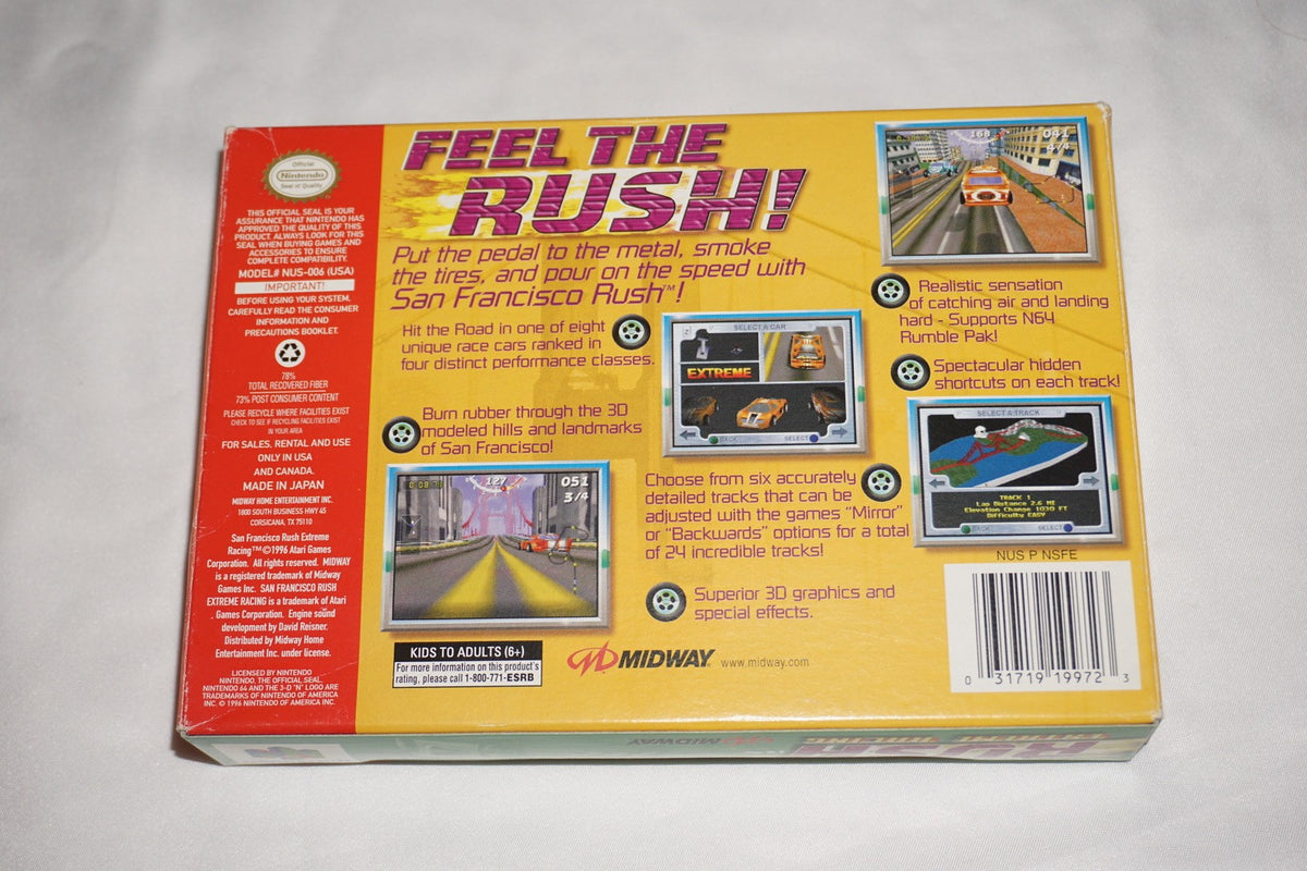 San Francisco Rush Extreme Racing (Nintendo 64 N64) Complete in Box CIB