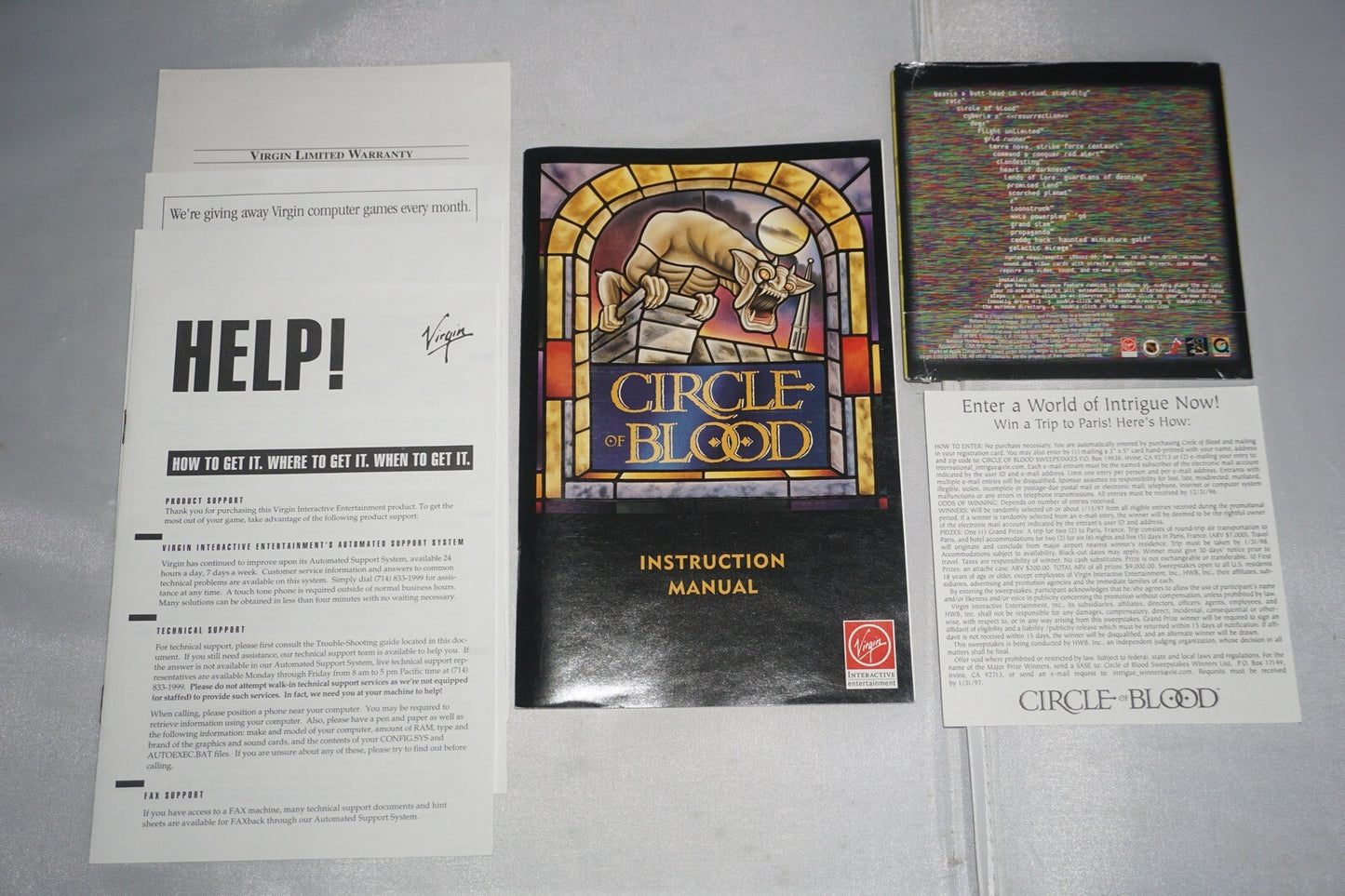Circle of Blood (PC Windows 95 MS Dos) Complete in Big Box CIB