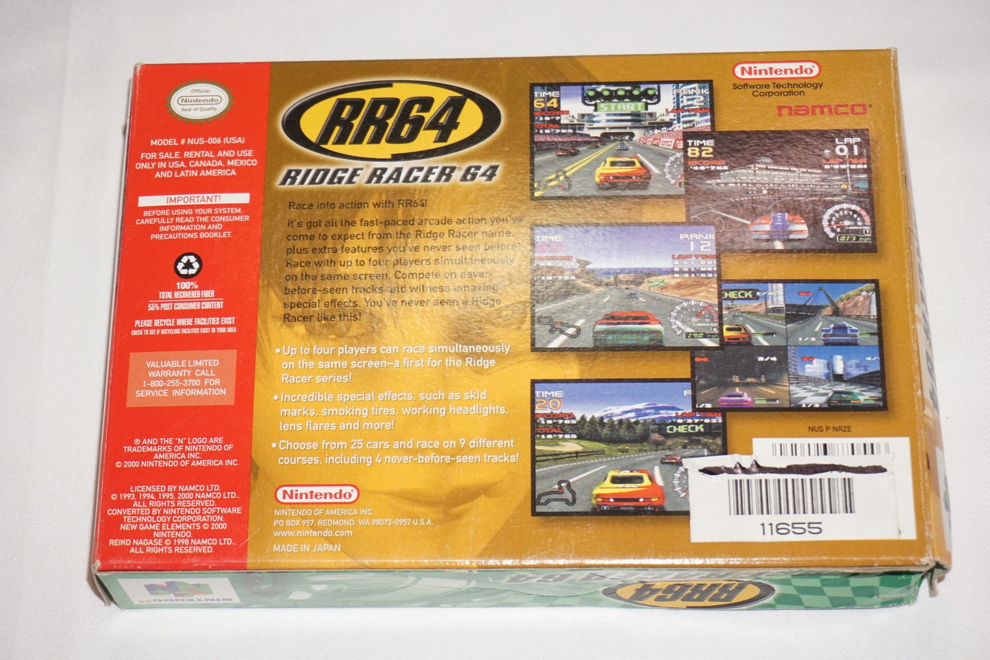 Ridge Racer (Nintendo 64 N64) Complete in Box CIB