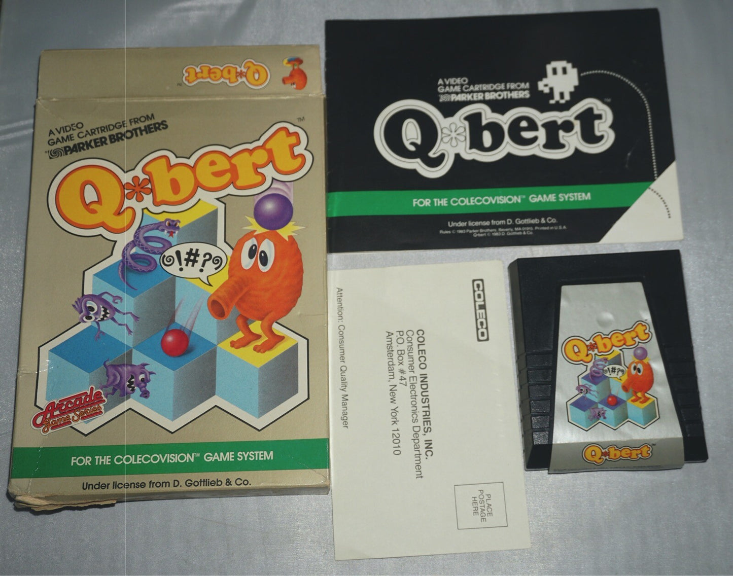 Q Bert (Colecovision) Complete w/ Reg #2