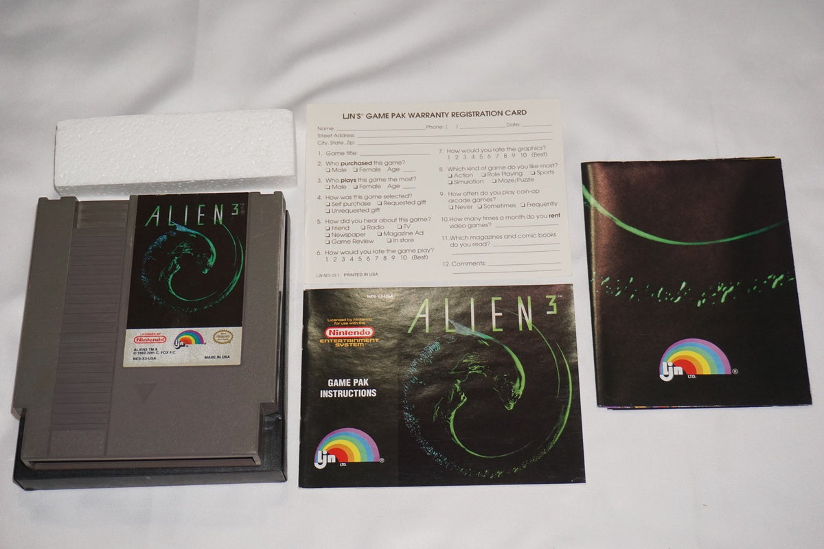 Alien 3 (Nintendo NES) Complete w/ Reg Poster CIB