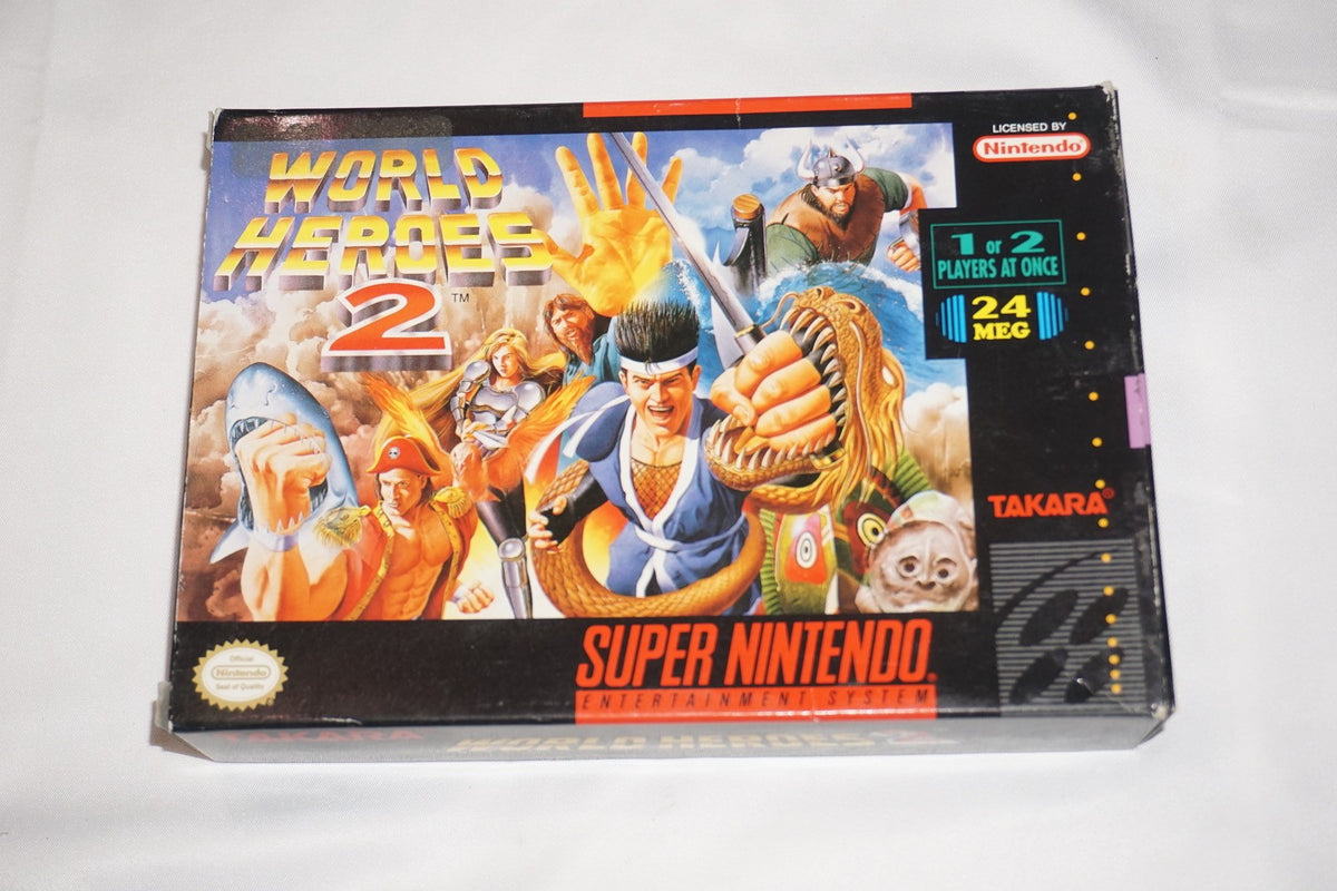 World Heroes 2 (Super Nintendo SNES) Complete in Box CIB
