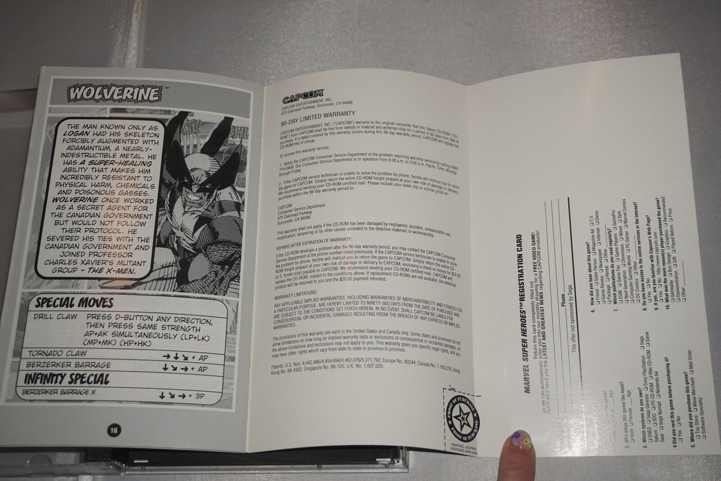 Marvel Super Heroes (Sega Saturn) Complete w/ Reg Card