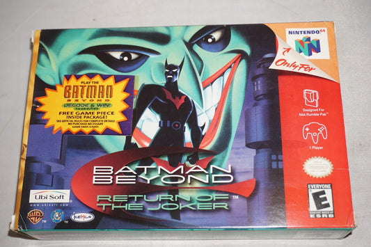 Batman Beyond: Return of Joker (Nintendo 64 N64) Complete in Box w/ Game Piece