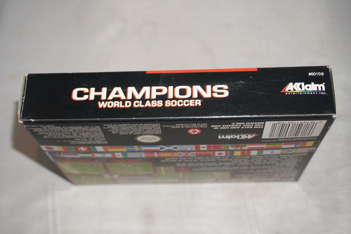 Champions World Class Soccer (Super Nintendo SNES) Complete Box w/ Reg Card CIB