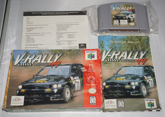 V Rally 99 (Nintendo 64 N64) Complete in Box w/ Reg Card CIB
