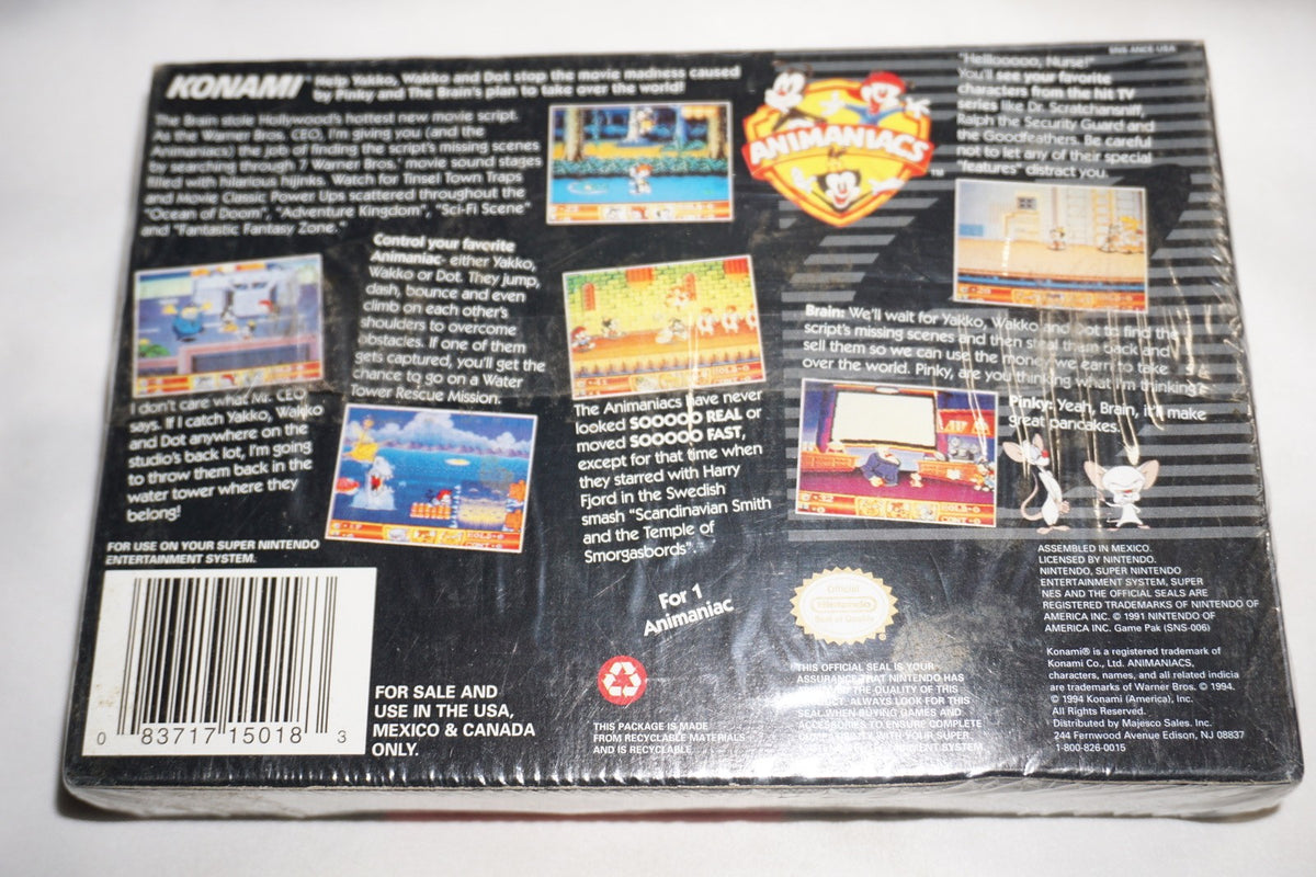 Animaniacs (Super Nintendo SNES) NEW Sealed