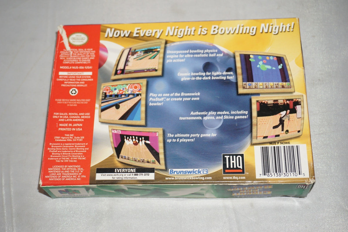 Brunswick Pro Bowling (Nintendo 64 N64) Complete in Box CIB
