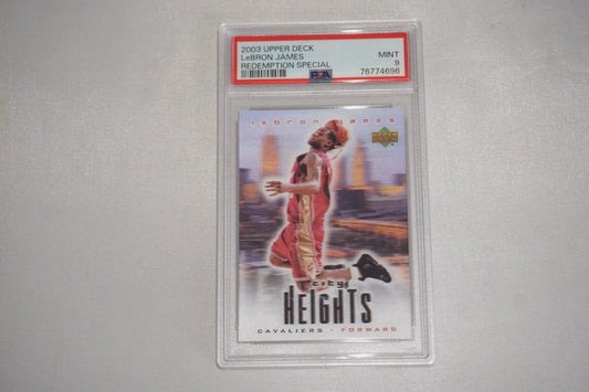 Lebron James 2003-04 Upper Deck Redemption Special City Heights PSA Mint 9