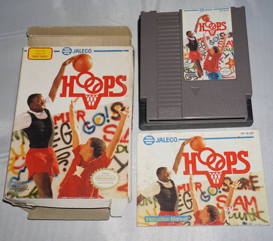 Hoops (Nintendo NES) Complete in Box CIB