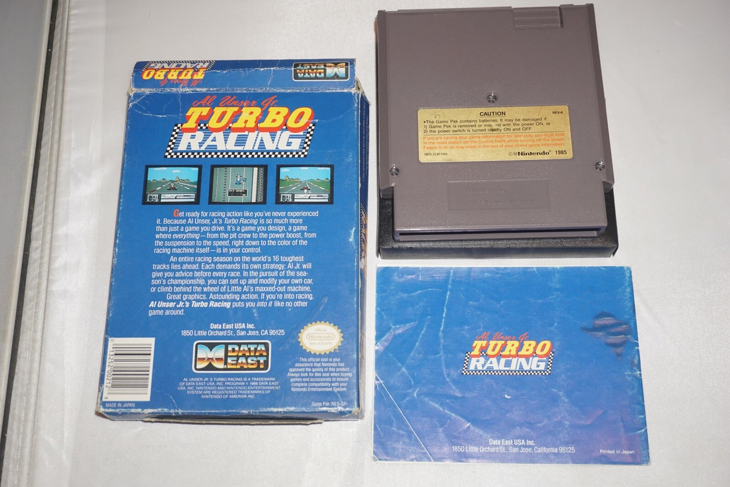 Al Unser's Turbo Racing (Nintendo NES) Complete in Box CIB