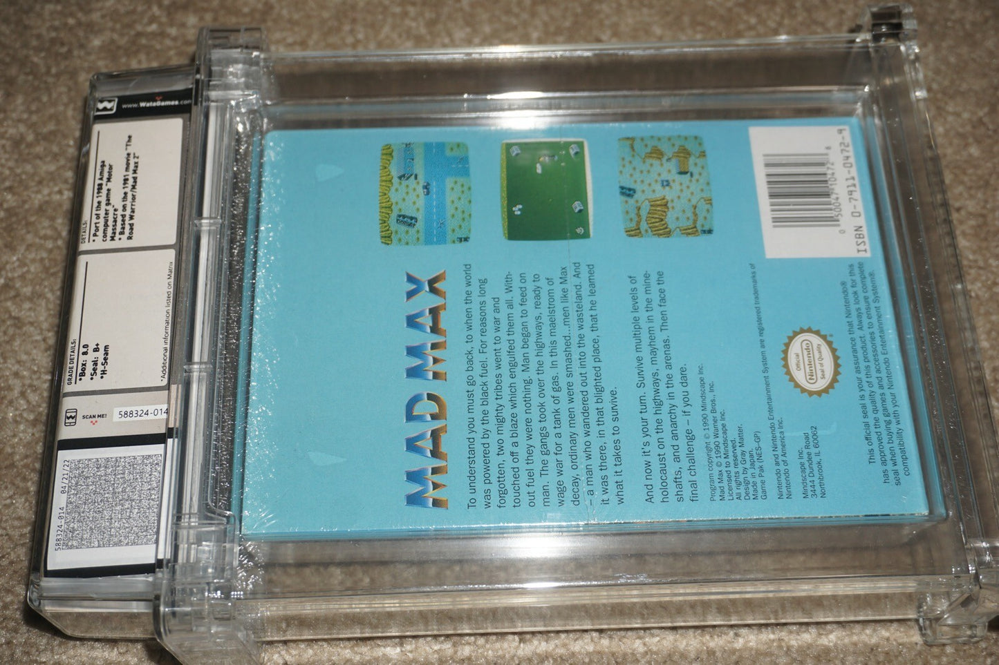 Mad Max (Nintendo NES) WATA 8.0 B+ NEW Factory Sealed