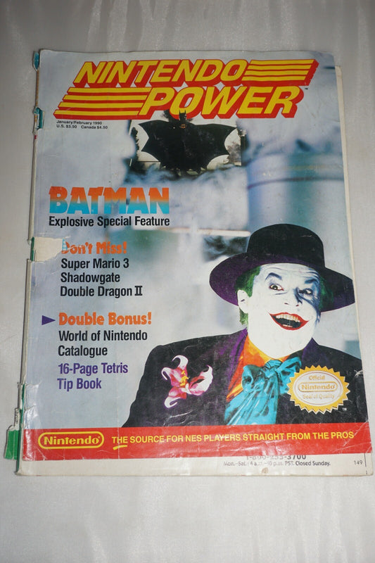 January/February 1990 Batman Nintendo Power Magazine #6 Map