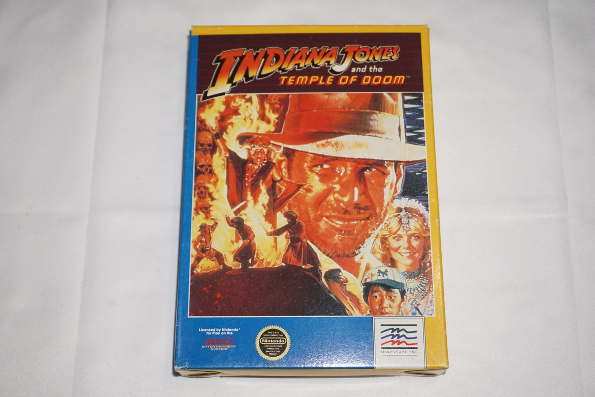 Indiana Jones and the Temple of Doom (Nintendo NES) Complete in Box CIB