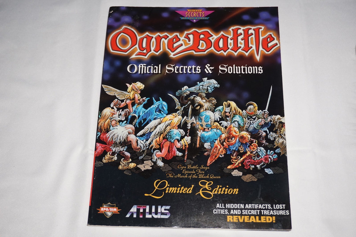 Ogre Battle Limited Edition Official Secrets Strategy Guide Playstation ps1